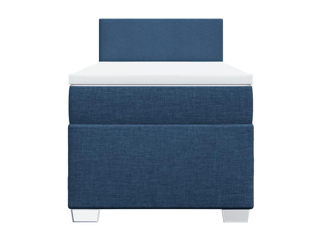 Luxameub bed base with mattress, blue, 100x200 cm, fabric AVUB55510