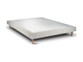 Upholstered bed base in light grey velvet, 160x200 cm, H29 cm, TIOI41932