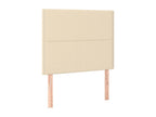 Upholstered bed base with mattress, Cream, 100x200 cm, Fabric HGFB85601