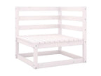 8-piece garden furniture set, white, solid pine wood, 2 OHEU52141