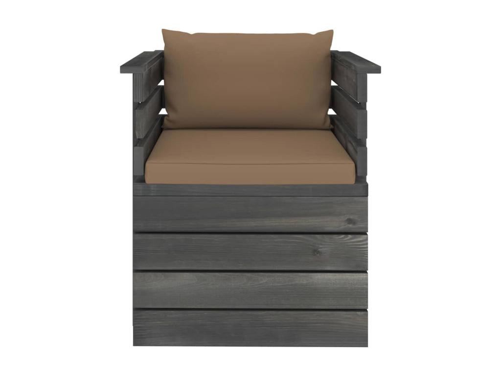 Garden armchair with cushions, pine wood, RMKO72302