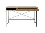 Luxameub - Desk with 1 drawer and 1 niche in wood and metal, 120cm wide - Light wood DDOB08039