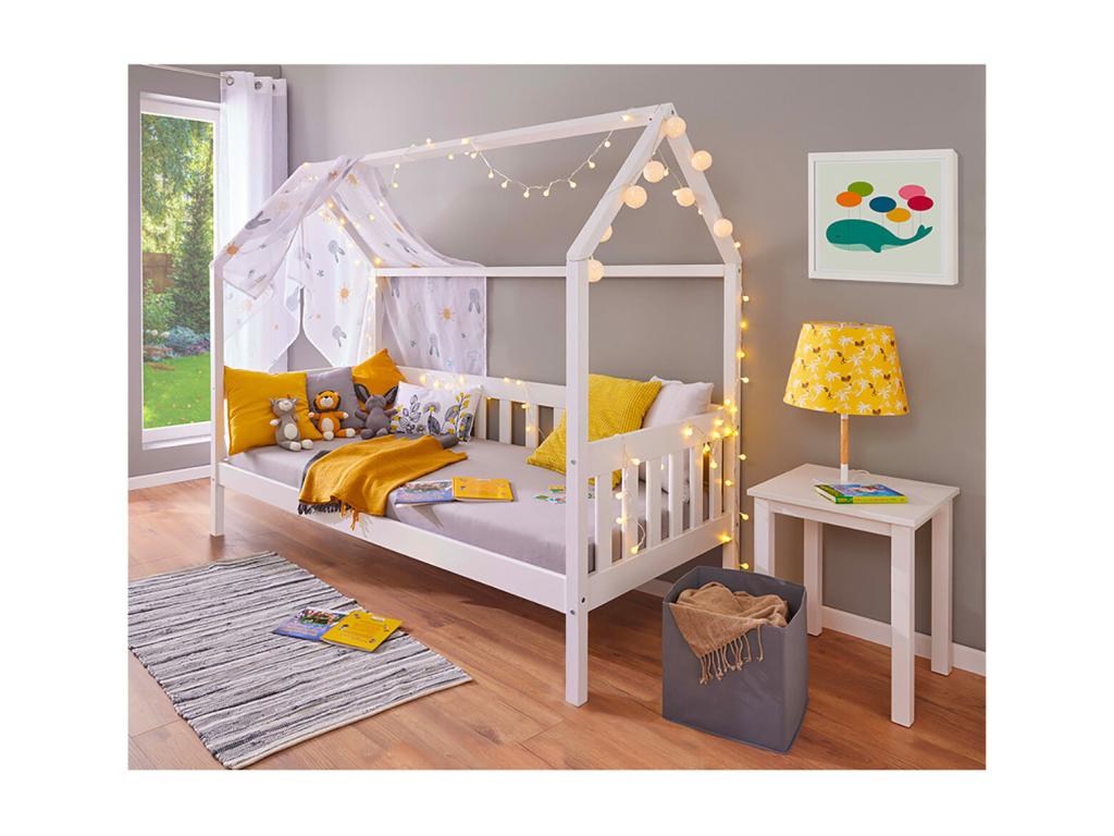 Luxameub - Cabin Bed with Guardrails 90x200cm Bedside Table ZTYP20494