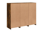 Buffets with Luxa Meubères LED Lighting, 3-Piece Set, Smoked Oak, Engineered Wood AARU75855