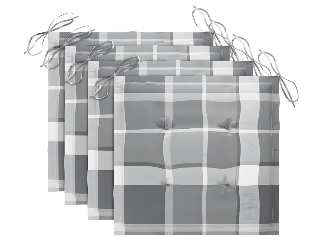 Garden chairs with cushions, set of 4, solid teak wood, WGCZ49932