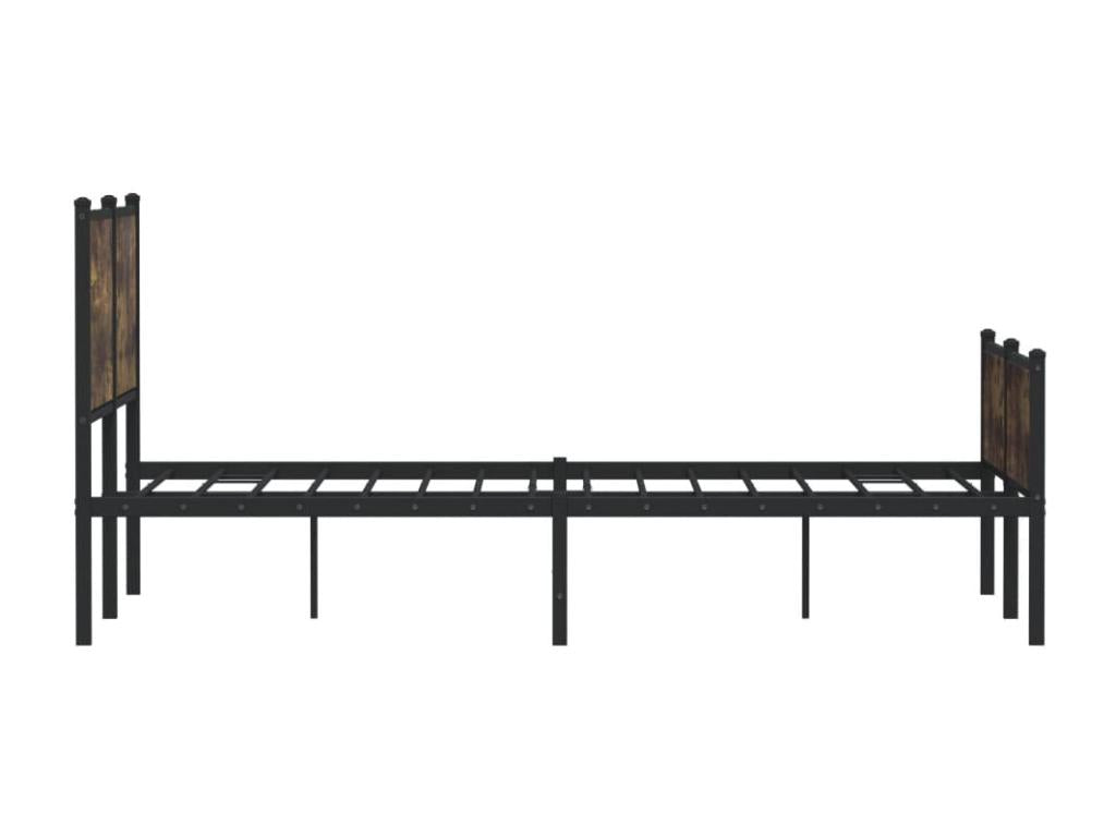 Metal bed frame with headboard and footboard 137x190 cm SLJC20708