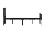 Metal bed frame with headboard and footboard 137x190 cm SLJC20708