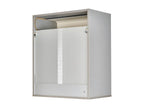 Kitchen storage unit L, aluminum grey/black - Luxameub COKX51005