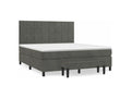 Luxameub bed base and mattress, Dark Grey 180x200 Velvet LBCD60259