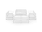 8-piece garden furniture set, white, solid pine wood, 2 OHEU52141