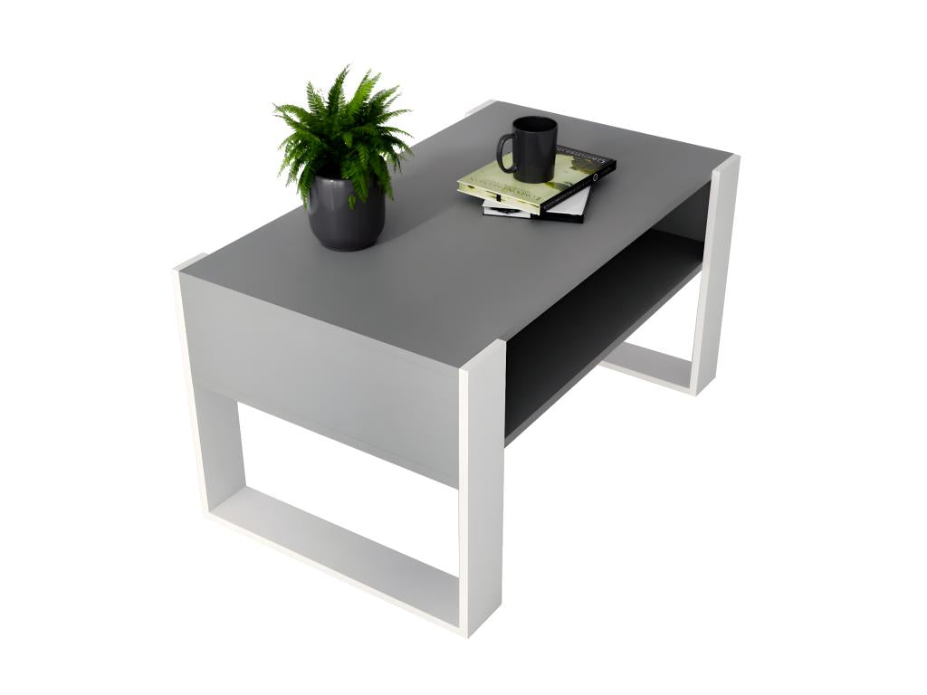 Luxameub 92 Coffee Table Gray / White BERC75662