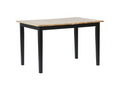 Luxameub Extendable Dining Table, Brown/Black, 120/150 cm, 80 cm, Wood, FEIK97660