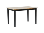 Luxameub Extendable Dining Table, Brown/Black, 120/150 cm, 80 cm, Wood, FEIK97660