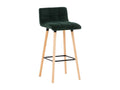 Bar stool - Velvet / Wood - Green - Luxameub LRAG03596