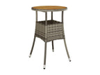 Luxameub 3-piece garden furniture set with grey poly rattan cushions GNIG43997