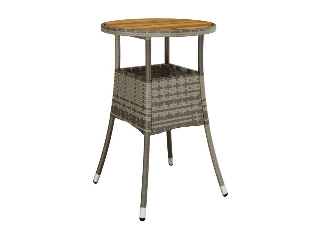 Luxameub 3-piece garden furniture set with grey poly rattan cushions GNIG43997