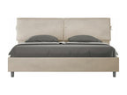 Luxameub size bed without slatted base, upholstered 200x200 microfiber sand Luxameub OXXX62707