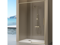 Fixed gold shower screen with sliding door, Luxameub brushed gold, 176-178.6 cm, NZBV45207