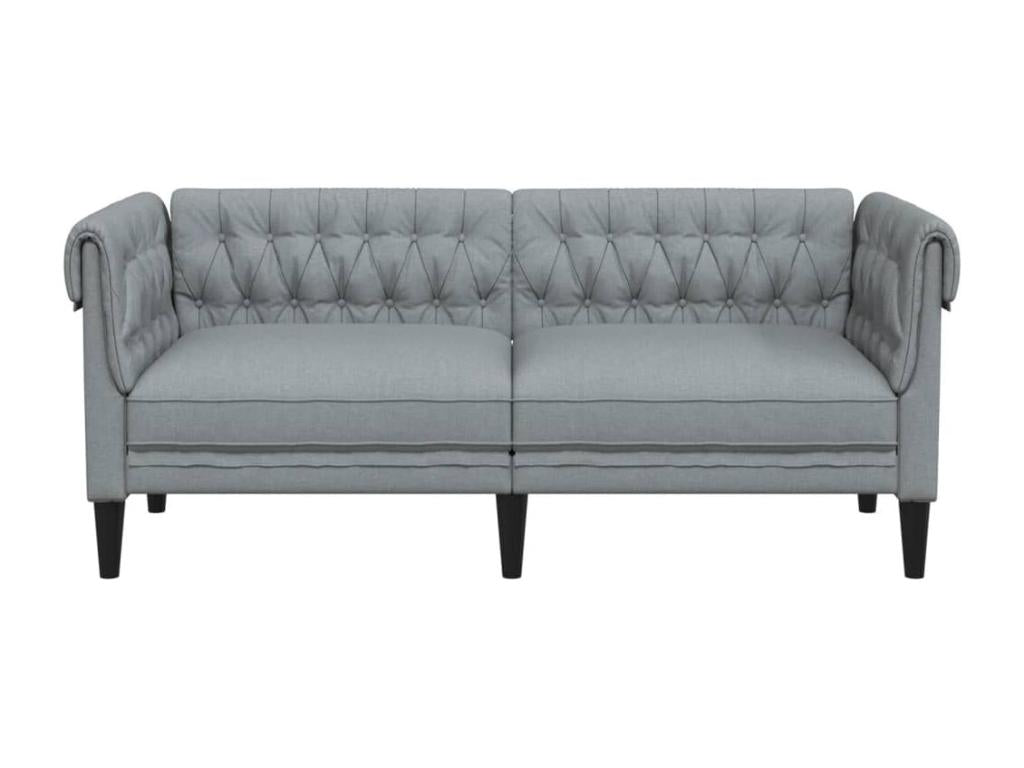 Luxameub 2-seater sofa, light grey fabric XZSE91359