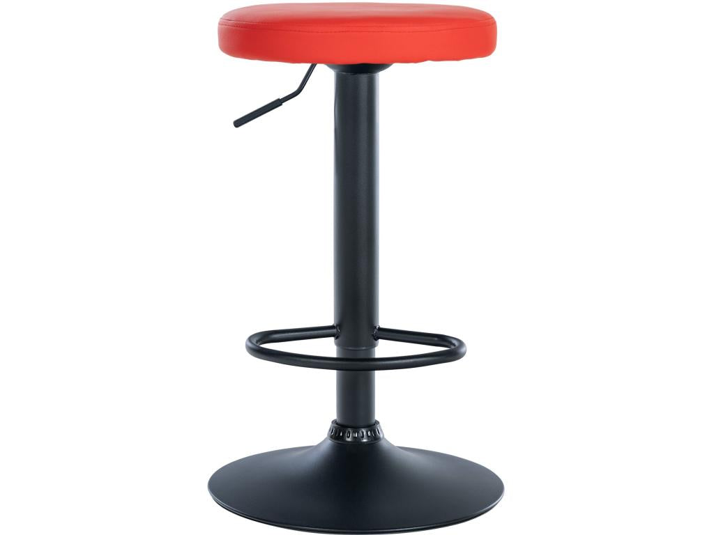 Bar stools - Faux leather / Metal - Red - Ponte EOQO41887