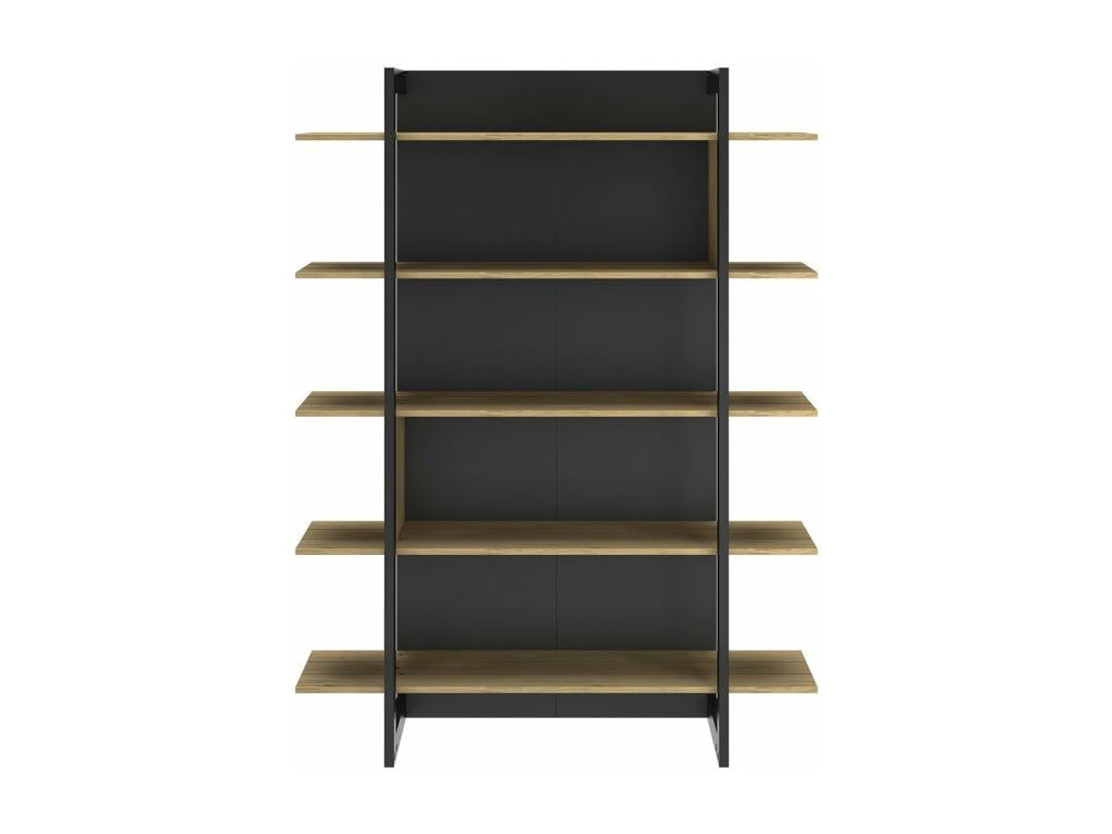 Industrial Bookshelf, 5 Shelves, W136 cm - PINPAI QXOG68530