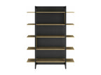Industrial Bookshelf, 5 Shelves, W136 cm - PINPAI QXOG68530