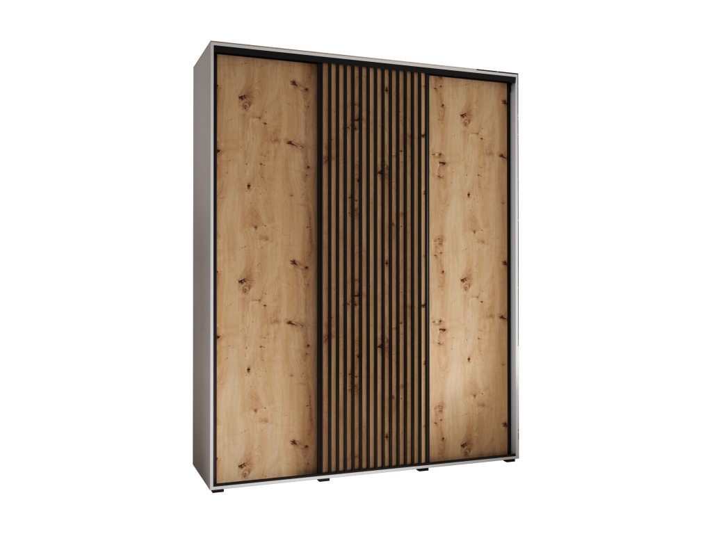 Cosymeub 1 Sliding Door Wardrobe 205.2/200/60 3 Doors White/Cosymeub EOOU82956