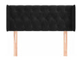 Headboard with wings, Black, 93x16x78/88 cm, Velvet, BGSN94158
