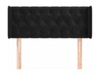 Headboard with wings, Black, 93x16x78/88 cm, Velvet, BGSN94158