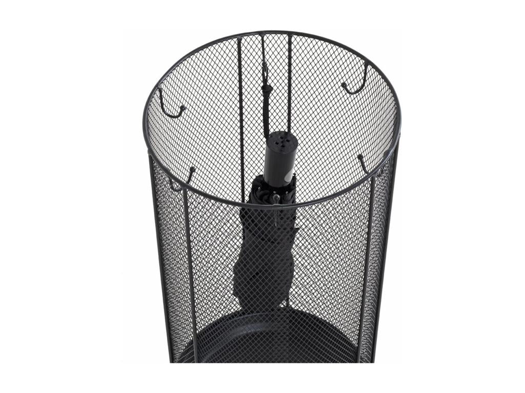 Black metal umbrella stand - diameter 26 x height 48 cm GKLN26466