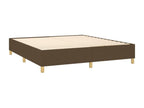 Upholstered bed base with mattress, dark brown, 180x200 cm, LNYZ48844
