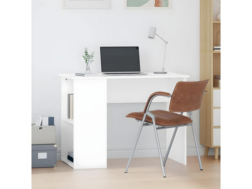 White Desk 100x55x75 cm Engineered Wood WCUX55587