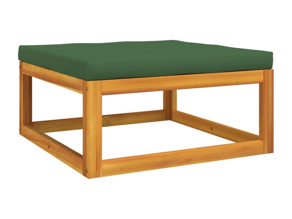 12-piece garden furniture set with cushions, green solid wood FULO92864