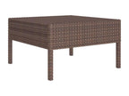 12-piece garden furniture set with cushions, brown woven resin, HXJG65885