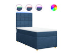 Artigeo bed base with mattress, blue, 80x200 cm, fabric HPOO07153