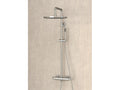 Round thermostatic shower column, chrome - Luxameub QJLZ19542