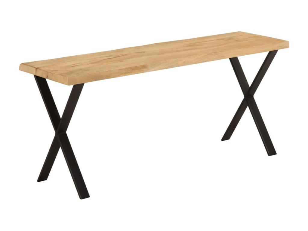 Bench with living edge, 105 cm, solid mango wood, DKTG24964