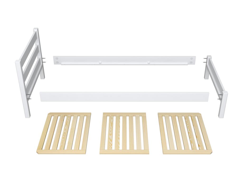 Single wooden bed N01 White 120x180 RQTM30838