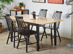Luxameub Extendable Dining Table, Brown/Black, 120/150 cm, 80 cm, Wood, FEIK97660