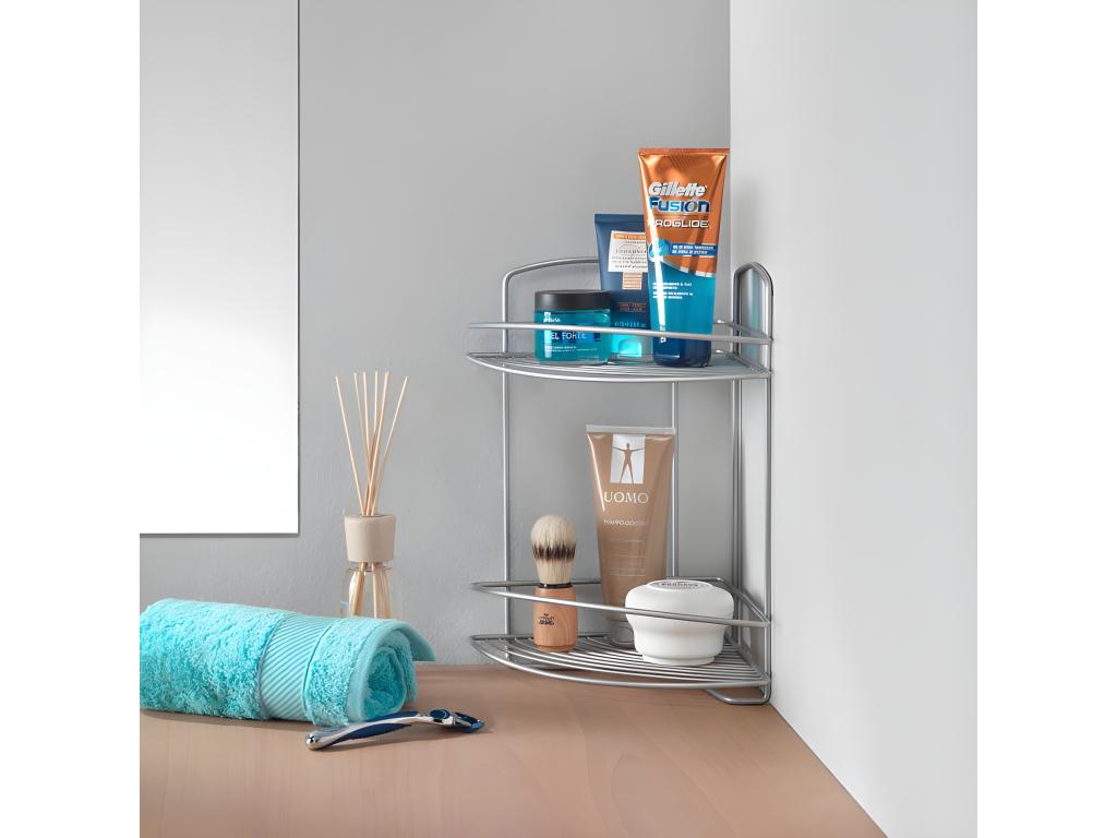 2-Tier Bathroom Shelf, Luxameub Series - Silver Color PHQX62727