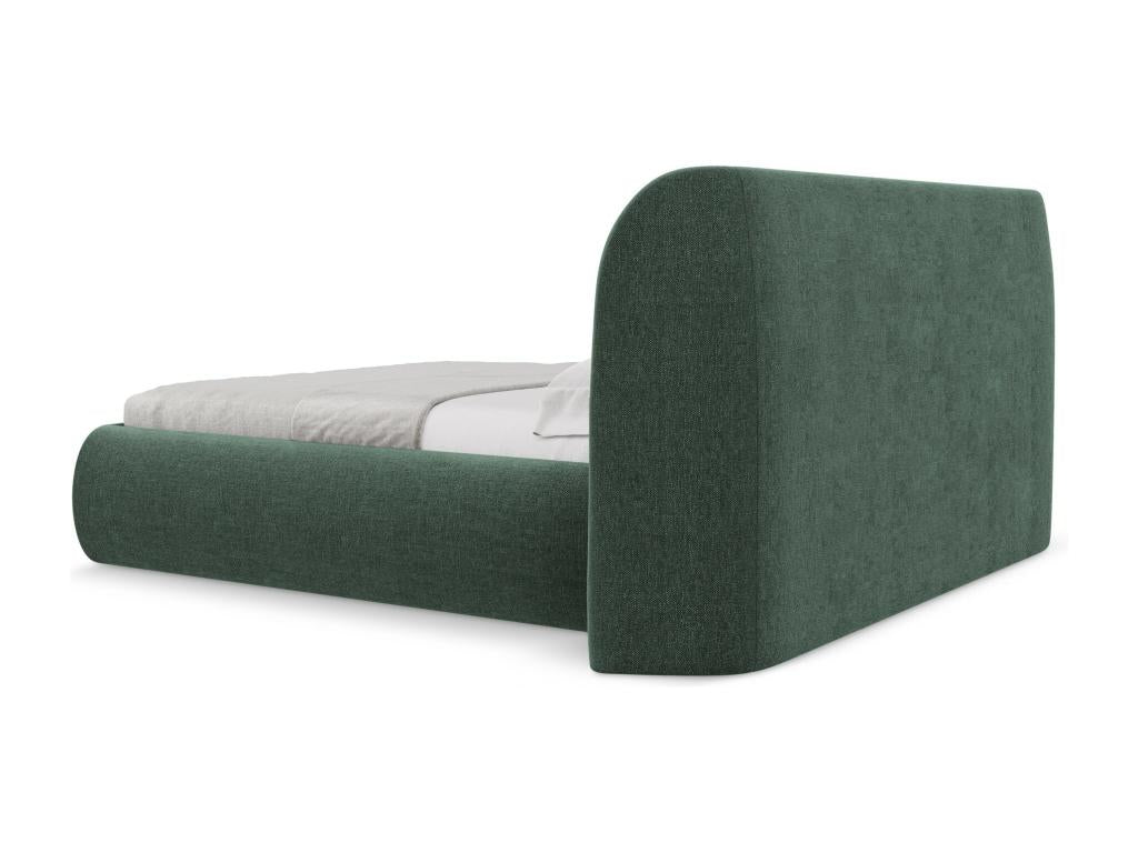 Chenille fabric storage bed 180x200 - green - Luxameub AQVS58987