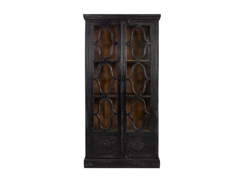 Black wooden display case 100x45x204h ZKKK52441