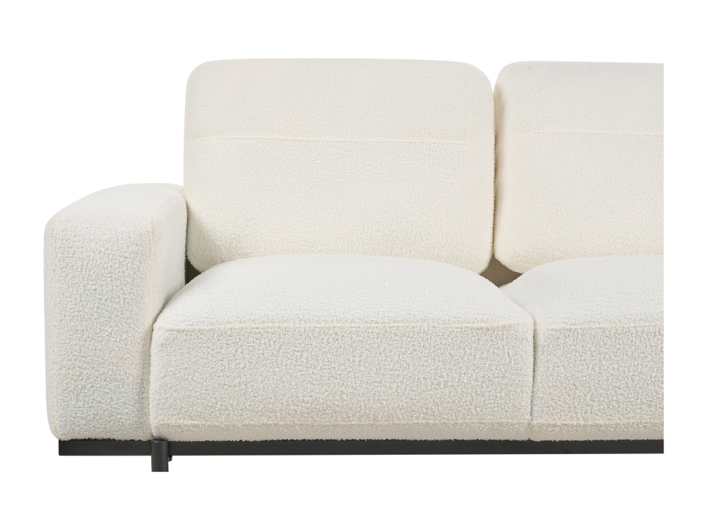 Luxameub Bouclé Off-White 2-Seater Sofa WQSL01272