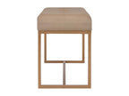 Beige velvet entryway bench, 80 cm, ETIK95997