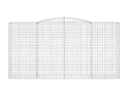 5-piece arched gabion baskets, 400x50x200/220 cm, galvanized iron, EAZZ73296