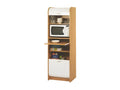 Tall kitchen cabinet with sliding doors, beech wood - Artigeo INEP81220