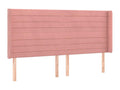 Pink LED Headboard 163x16x118/128 cm Velvet ONQP11635