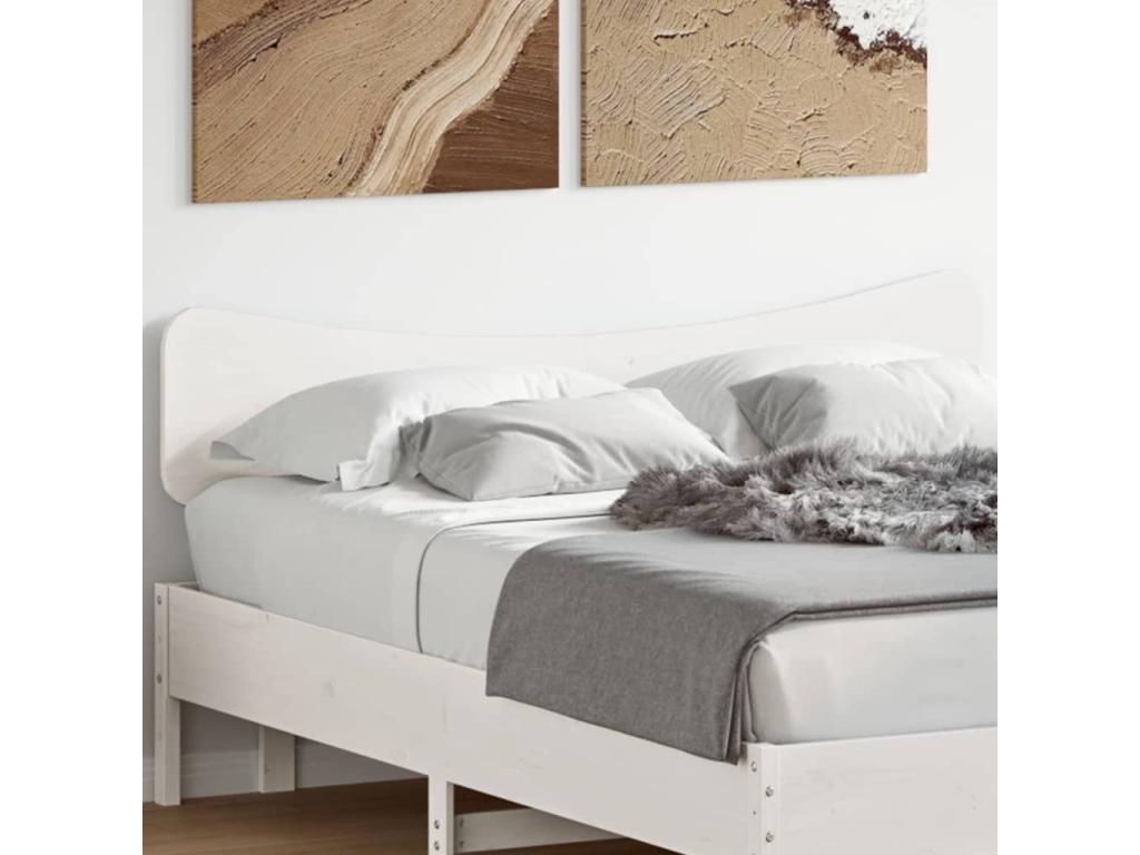 White headboard 150cm solid pine wood YHLZ02584
