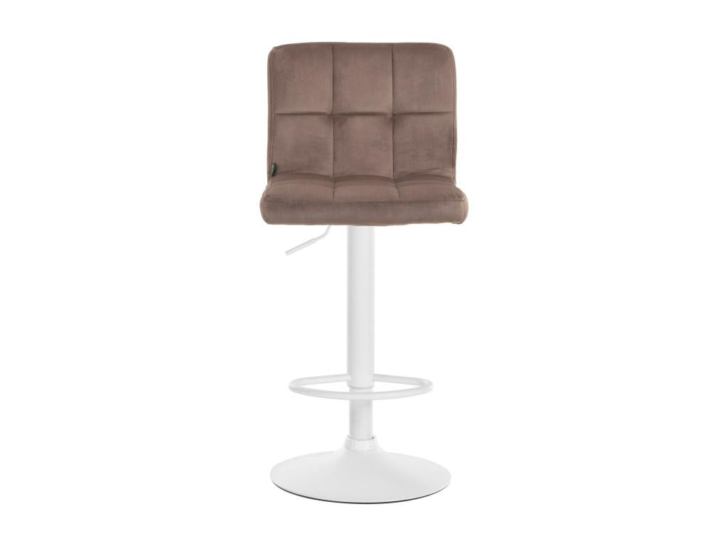 Bar stool - Velvet / White - Brown - Luxameub MTCE20523