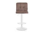 Bar stool - Velvet / White - Brown - Luxameub MTCE20523